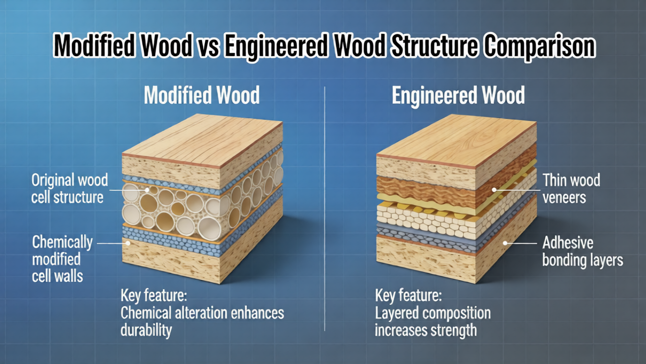Modified Wood vs Engineered Wood Structure